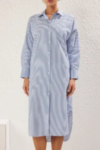 TRENDYOLMİLLA Striped Weaving Beach Midi Dress - Image 3
