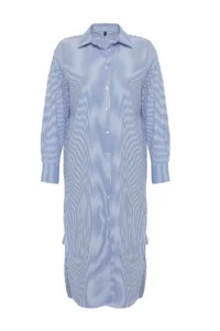 TRENDYOLMİLLA Striped Weaving Beach Midi Dress - Image 6