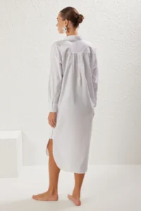 TRENDYOLMİLLA White Weaving Beach Midi Dress - Image 6