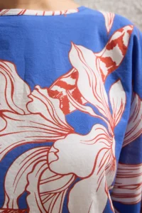 TRENDYOLMİLLA flower patterned Weaving Binding Detailed 100% Cotton Beach Mini Dress - Image 3