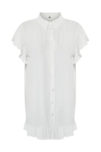 TRENDYOLMİLLA Ecru Weaving Maxi Beach Dress - Image 5