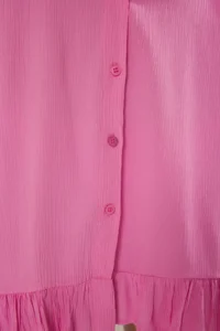 TRENDYOLMİLLA Pink Weaving Maxi Beach Dress - Image 4