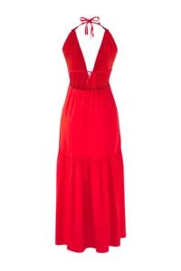 TRENDYOLMİLLA Rejection Weaving Accessory Detailed Maxi Beach Dress - Image 6