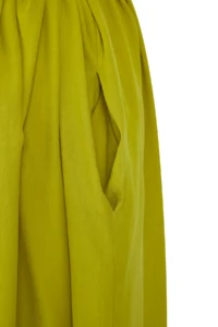 TRENDYOLMİLLA Dark Oil Green Weaving Shirred Maxi Beach Dress - Image 6