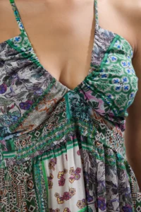 TRENDYOLMİLLA Ethnic Patterned Weaving Cut Out 100% Cotton Maxi Beach Dress - Image 3