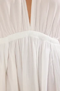 TRENDYOLMİLLA Ecru Weaving Low-cut back Maxi Beach Dress - Image 3