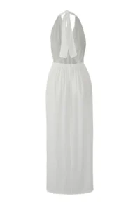 TRENDYOLMİLLA Ecru Weaving Low-cut back Maxi Beach Dress - Image 6