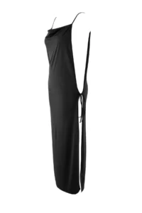 TRENDYOLMİLLA Black Knitting slit Maxi Beach Dress - Image 6