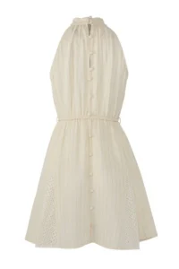 TRENDYOLMİLLA Beige Weaving with flywheel Beach Mini Dress - Image 5