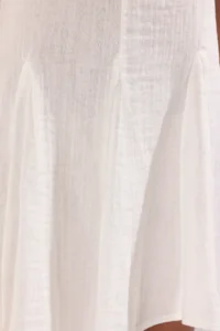 TRENDYOLMİLLA Ecru Weaving with flywheel 100% Cotton Beach Mini Dress - Image 3