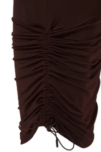 TRENDYOLMiLLA Brown Knitting Shirred Beach Mini Skirt - Image 7