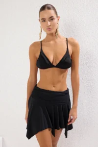 TRENDYOLMiLLA Black Knitting with flywheel Beach Mini Skirt - Image 3