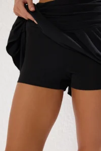 TRENDYOLMiLLA Black Knitting with flywheel Beach Mini Skirt - Image 5