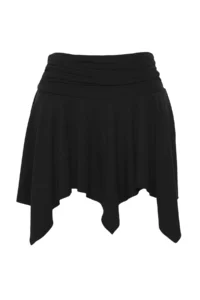 TRENDYOLMiLLA Black Knitting with flywheel Beach Mini Skirt - Image 7