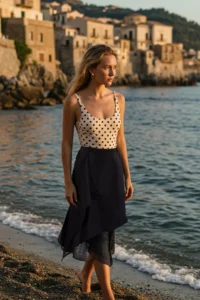 TRENDYOLMiLLA Black Weaving Beach Midi Skirt
