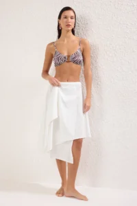 TRENDYOLMiLLA Ecru Weaving Beach Midi Skirt - Image 2