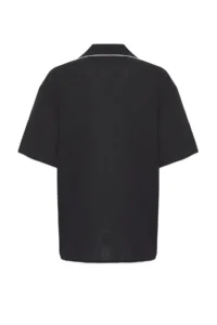 TRENDYOLMİLLA Black Weaving Piped 100% Cotton Maxi Beach Shirt - Image 6