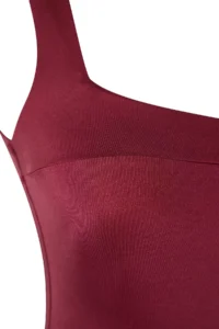 TRENDYOLMİLLA Burgundy Square Neck Covered Regular Swimsuit - Image 6