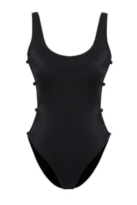 TRENDYOLMİLLA Black Cut Out/Window Detailed Square Neck Covered Regular Swimsuit - Image 5
