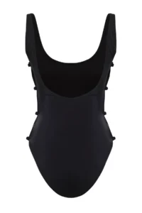 TRENDYOLMİLLA Black Cut Out/Window Detailed Square Neck Covered Regular Swimsuit - Image 7