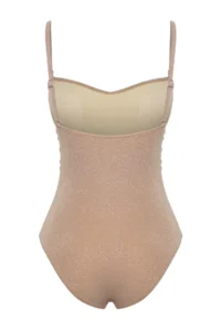 TRENDYOLMİLLA Mink Drapeli Strapless Covered Regular Swimsuit - Image 6