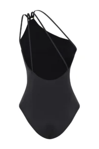 TRENDYOLMİLLA Black Low-cut back One Shoulder Covered Regular Swimsuit - Image 7