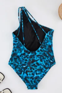 TRENDYOLMİLLA Leopard Patterned Low-cut back One Shoulder Covered Regular Swimsuit - Image 6