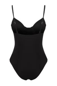 TRENDYOLMİLLA Black eyelet Detailed balconette Covered Regular Swimsuit - Image 8