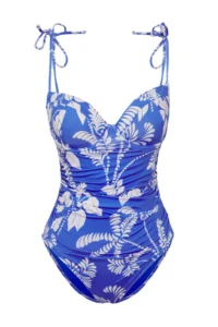 TRENDYOLMİLLA Floral Patterned Draped balconette Covered Regular Swimsuit - Image 5