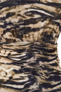 TRENDYOLMİLLA Zebra Patterned Drapeli One Shoulder Covered Regular Swimsuit - Image 7