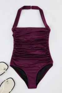 TRENDYOLMİLLA Plum Shaping Square Neck Covered hipster Swimsuit - Image 4