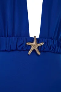 TRENDYOLMİLLA Saks Blue with accessories Deep V-neck Covered Regular Swimsuit - Image 7