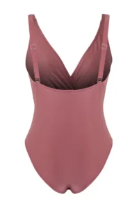 TRENDYOLMİLLA Pink Applique Detailed V-neck Covered Regular Swimsuit - Image 8