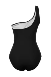TRENDYOLMİLLA Black with accessories One Shoulder Covered Regular Swimsuit - Image 7