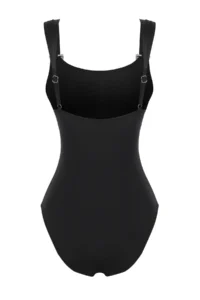 TRENDYOLMİLLA Black with accessories Square Neck Covered Regular Swimsuit - Image 6