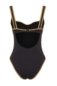 TRENDYOLMİLLA Black Color Bloklu Square Neck Covered brazilian Swimsuit - Image 6