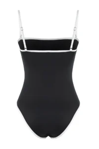 TRENDYOLMİLLA Black Color Bloklu Strapless Regular Swimsuit - Image 6