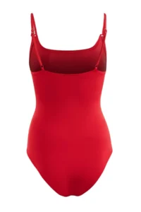 TRENDYOLMİLLA Rejection Square Neck Drapeli hipster Swimsuit - Image 2
