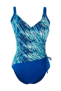 TRENDYOLMİLLA Striped Shirred Double breasted Yaka Covered Regular Swimsuit - Image 5