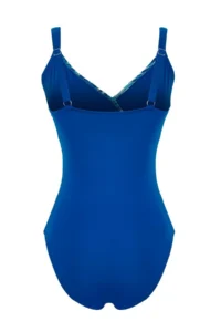 TRENDYOLMİLLA Striped Shirred Double breasted Yaka Covered Regular Swimsuit - Image 6