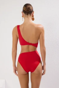 TRENDYOLMİLLA Rejection with accessories One Shoulder Covered Regular Mayokini - Image 4