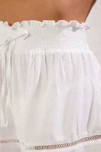 TRENDYOLMiLLA Ecru Weaving striped Beach Mini High Waist Shorts & Bermuda - Image 4