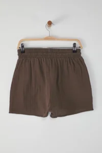 TRENDYOLMiLLA beachwear Camel Weaving High Waist Mini Shorts & Bermuda - Image 6