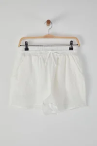 TRENDYOLMiLLA Ecru Weaving Beach Mini High Waist Shorts & Bermuda - Image 5