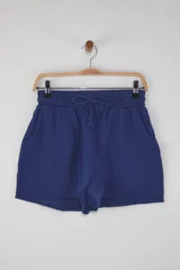TRENDYOLMiLLA beachwear Navy Blue Weaving High Waist Mini Shorts & Bermuda - Image 5