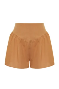 TRENDYOLMiLLA Cinnamon Weaving with flywheel Beach Mini High Waist Shorts & Bermuda - Image 5