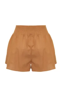 TRENDYOLMiLLA Cinnamon Weaving with flywheel Beach Mini High Waist Shorts & Bermuda - Image 6