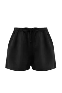 TRENDYOLMiLLA Black Weaving 100% Linen Beach Mini High Waist Shorts & Bermuda - Image 5