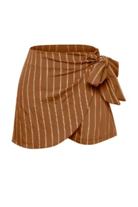 TRENDYOLMiLLA Striped Weaving Binding Detailed Beach Mini High Waist Shorts & Bermuda - Image 6