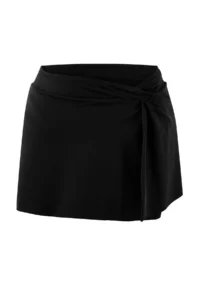 TRENDYOLMİLLA Black Regular Waist Slit Detailed Skirt Bikini Bottom - Image 5
